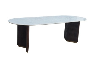 MASA DE SUFRAGERIE OVALA, GATSBY 240CM, CADRU DIN LEMN/METAL SI BLAT DIN MARMURA, ARTIM GROUP SELECTION - Img 3