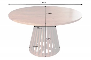 MASA DE SUFRAGERIE ROTUNDA 130CM, MAISON JADE, DIN LEMN MASIV DE SALCAM, ARTIM GROUP SELECTION - Img 6