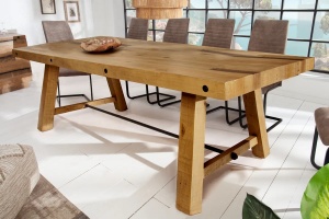 MASA DEOSEBITA DE DINING, FINCA 240CM, LEMN MASIV/ SCANDURI, DESIGN INDUSTRIAL