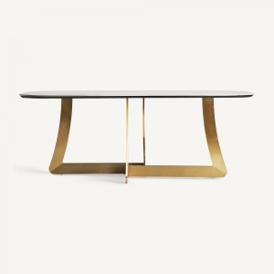 MASA DEOSEBITA, JUSSEY 200CM, DIN PORTELAN SI METAL, ALB/AURIU, ARTIM GROUP SELECTION - Img 2
