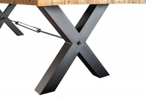 MASA DEOSEBITA, THOR 230CM, LEMN MASIV, COD 43380, METAL, DESIGN INDUSTRIAL - Img 3