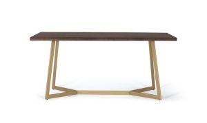 MASA DINING 170CM, NUC/AURIU, LEMN MASIV DE MANGO SI METAL, ELEGANTA, GINER Y COLOMER - Img 3
