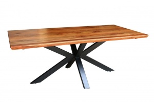 MASA DINING 180CM, GALAXY II, DIN LEMN MASIV SHEESHAM, COD 40246, ASPECT INDUSTRIAL - Img 1