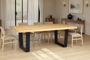 MASA DINING 210CM, ZEUS, FURNIR LEMN DE STEJAR SI METAL, ASPECT STEJAR, ARTIM GROUP SELECTION - Img 5