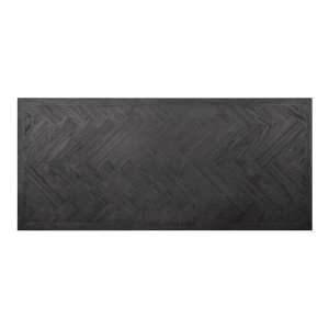 MASA DINING BLACKBONE, 200 CM, NEGRU RUSTIC, DIN LEMN DE STEJAR, RICHMOND INTERIORS - Img 8