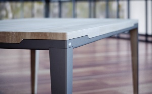 MASA DINING DYLE ESSENCE 001 200x100, DIN METAL SI LEMN MASIV, STIL MODERN B2 - Img 2