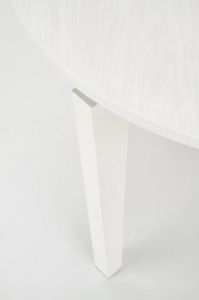 MASA DINING EXTENSIBILA SORBUS, ALBA, 100/200 CM, BLAT DIN MDF SI PICIOARE DIN LEMN MASIV, STIL CLASIC - Img 8