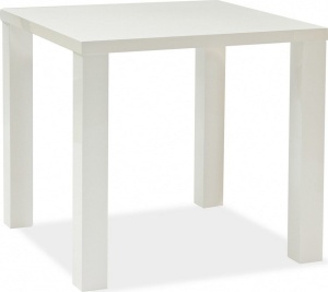 MASA DINING MONTEGO 80X60X75 DIN MDF ALB HIGH GLOSS STIL MODERN SIGNAL - Img 1