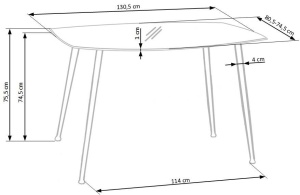 MASA DINING NEXT FUMURIU/STEJAR AURIU DESIGN MODERN HALMAR - Img 3