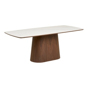 MASA DINING NOLI 90x200x76 cm, REALIZATA DIN FURNIR, CERAMICA, CULOARE MARMURA/MARO, HOUSE NORDIC