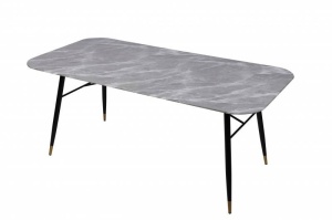 MASA DINING, PARIS 180CM GRI, COD 40847, IMITA MARMURA, ASPECT INDUSTRIAL