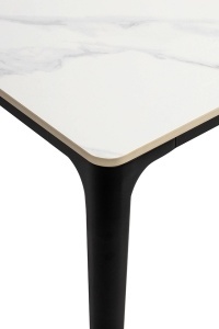 MASA DINING SLIM 240X100, ALB/NEGRU, CONFECTIONATA DIN ALUMINIU, CERAMICA SI MARMURA, STIL MODERN - Img 3