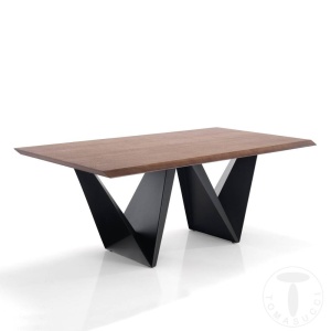 MASA ELEGANTA 200CM, CLEFT, COD 3095, STIL MODERN, REALIZATA DIN METAL SI MDF - Img 2