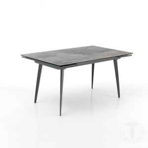 MASA EXTENSIBILA DIN CERAMICA 140/200CM, MOMO, COD 3653, STIL MODERN, REALIZATA DIN METAL SI CERAMICA