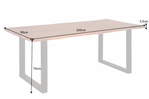 MASA LIVING 160CM, MAMMUT, METAL SI LEMN MASIV SALCAM, ARTIM GROUP COLLECTION - Img 5