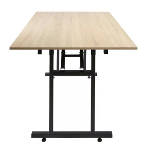 MASA PENTRU CATERING/CONFERINTE 120X90 CM, STEJAR SONOMA/NEGRU, DIN PAL LAMINAT SI OTEL, ARTIM GROUP SELECTION - Img 2