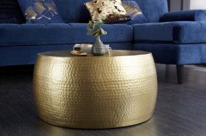 MASUTA CAFEA DIN METAL, ORIENT II, 60CM, AURIE, STIL MODERN