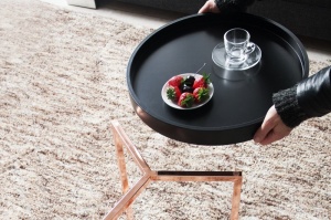 MASUTA DE CAFEA 40CM, CUPRU/NEGRU, MODUL, COD 36716, DESIGN MODERN - Img 4