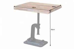 MASUTA DE CAFEA 43CM, FACTORY, COD 39291, DIN LEMN MASIV DE SALCAM STIL INDUSTRIAL - Img 7