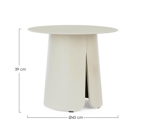 MASUTA DE CAFEA BRYAN BEJ, CONFECTIONATA DIN OTEL INOXIDABIL SI ALUMINIU, STIL MODERN - Img 3