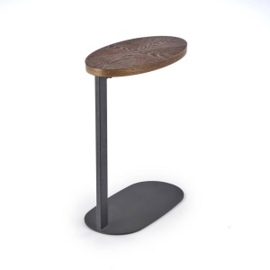 MASUTA DE CAFEA DELPHI, NUC/NEGRU, DIN MDF, FURNIR NATURAL SI METAL, STIL MODERN, HALMAR - Img 5