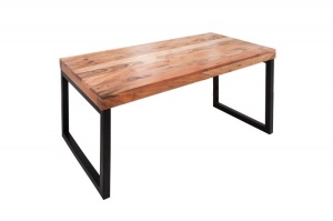 MASUTA DE CAFEA, ELEMENTS 100CM, DIN LEMN SALCAM SI SUPORT METAL, COD 39568, ASPECT INDUSTRIAL - Img 6
