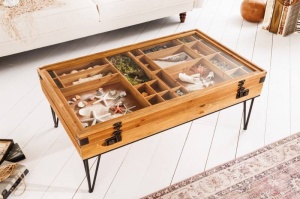 MASUTA DE CAFEA, SEVEN SEAS 100CM, DIN LEMN MASIV, COD 41192, STIL VINTAGE