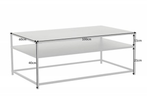 MASUTA DE CAFEA, STIL INDUSTRIAL, DURA STEEL 100CM, DIN METAL - Img 5
