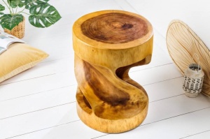 MASUTA DE CAFEA/TABURET 35CM, ARTE, LEMN MASIV, DESIGN MODERN, COD 41808 - Img 4