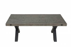 MASUTA DE CAFEA THOR 40446 DIN LEMN MASIV DE PIN GRI STIL VINTAGE - Img 2