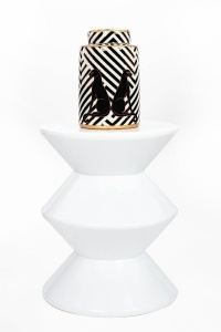 MASUTA DE CAFEA TURN, ALBA, CONFECTIONATA DIN POLIPROPILENA, STIL MODERN - Img 4