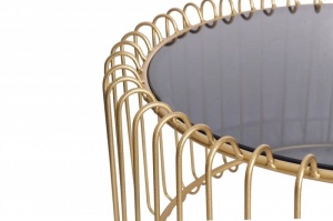 MASUTA DE CAFEA, VARIATION 60CM, METAL SI STICLA SECURIZATA, COD 43503, DESIGN MODERN - Img 2