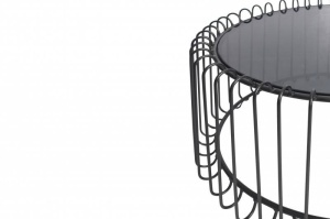 MASUTA DE CAFEA, VARIATION 60CM, METAL SI STICLA SECURIZATA, COD 43504, DESIGN MODERN - Img 2