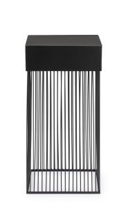 MASUTA DE CAFEA YASLINE 30X30, NEAGRA, CONFECTIONATA DIN METAL, STIL MODERN MINIMALIST - Img 2