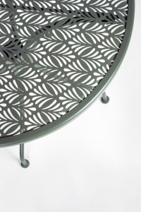 MASUTA DE GRADINA LIZETTE VERDE, CONFECTIONATA DIN METAL SI STICLA, STIL MODERN - Img 2