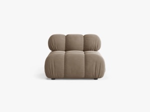 MODUL CANAPEA BELLIS, CAPPUCCINO, CU TAPITERIE DIN CATIFEA BLUVEL, MICADONI