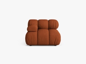 MODUL CANAPEA BELLIS, PE STANGA, CARMIZIU, CU TAPITERIE DIN CU TAPITERIE DIN TEXTIL STRUCTURAT LIBERTY, MICADONI
