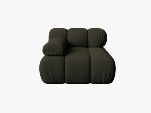 MODUL CANAPEA BELLIS, PE STANGA, VERDE AMAZON, CU TAPITERIE DIN TEXTIL 3D SONIC, MICADONI