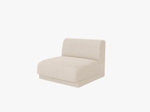 MODUL CANAPEA MILEY, CU SPATAR, BEJ, CU TAPITERIE DIN TEXTIL BOUCLE BALOO, MICADONI - Img 2