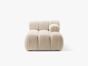 MODUL SEZLONG COLTAR BELLIS, PE DREAPTA, BEJ DESCHIS, CU TAPITERIE DIN TEXTIL BOUCLE ROLF, MICADONI