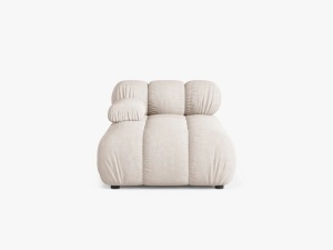 MODUL SEZLONG COLTAR BELLIS, PE STANGA, BEJ, CU TAPITERIE DIN TEXTIL STRUCTURAT LIBERTY, MICADONI