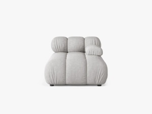 MODUL SEZLONG COLTAR MODULAR BELLIS, PE DREAPTA, GRI DESCHIS, CU TAPITERIE DIN TEXTIL STRUCTURAT LIBERTY, MICADONI