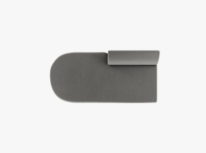 MODUL SEZLONG MILEY, PE STANGA, GRI DESCHIS, CU TAPITERIE DIN CATIFEA BLUVEL, MICADONI - Img 4