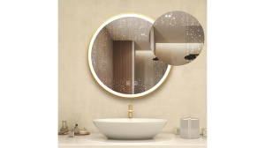 OGLINDA BAIE REA MMJ, CU LED, 50CM, AURIU, DIN STICLA, CALITATE SUPERIOARA - Img 2