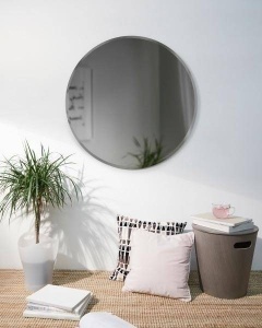 OGLINDA BEVY OVAL 36 SMOKE, FUMURIE, STIL MODERN B2