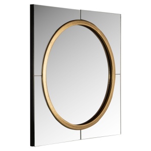OGLINDA BRIANA GOLD, MI-0098, CONFECTIONATA DIN METAL, STICLA SI MDF, STIL MODERN - Img 2