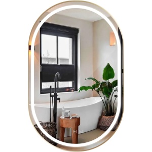Oglindă LED OLL 60x90 cm Brush Gold, CALITATE SUPERIOARA