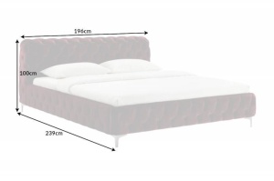 PAT DIN CATIFEA, BAROCK 180X200CM, DE CULOARE BORDO, COD 41437 - Img 5