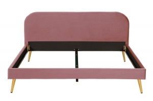 PAT DUBLU FAMOUS CU TAPITERIE DIN CATIFEA ROZ 39693 STIL MODERN - Img 6