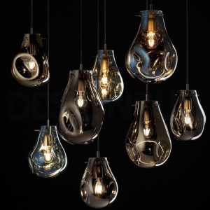 PENDUL BLUE APP327-1CP, 20x30 cm, ALBASTRU TRANSPARENT, DIN STICLA, STIL MODERN, TU - Img 4